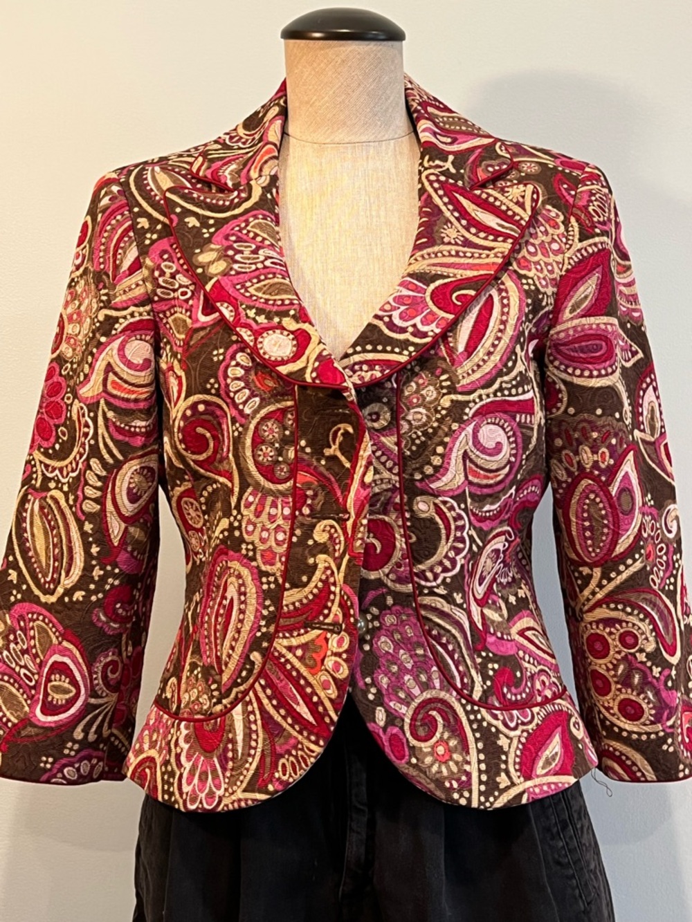 W work to weekend Women's Pink Paisley Tailored Jacket